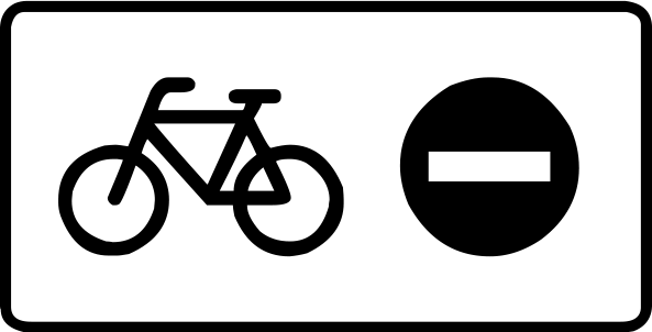 kerékpár áthúzva ikon