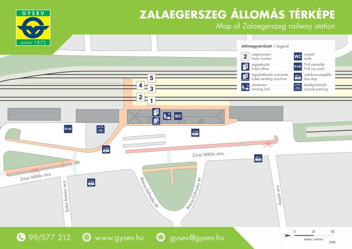 Zalaegerszeg vasútállomás állomástérképe