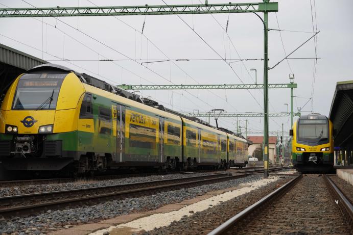 Flirt motorvonatok Sopron állomáson.