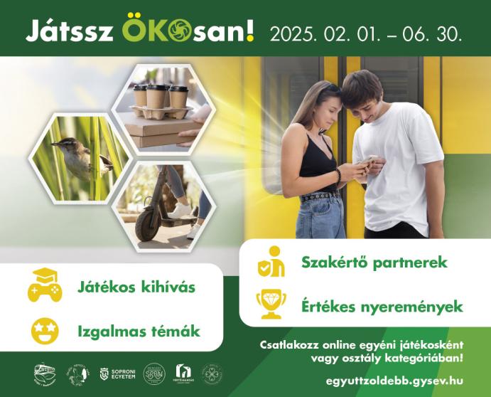 A Játssz ÖKOsan! beharangozó plakátja.